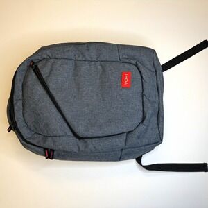 VORI Gray Backpack 20L Fits 15" Laptop Zip 4 Pockets Padded Back Straps